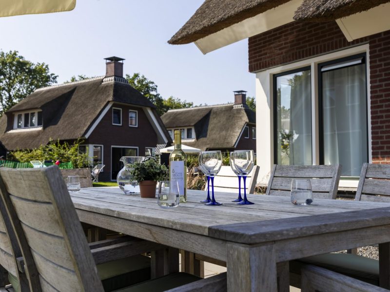 recreatiepark idskenhuizen in delfstrahuizen buitentafel in de tuin