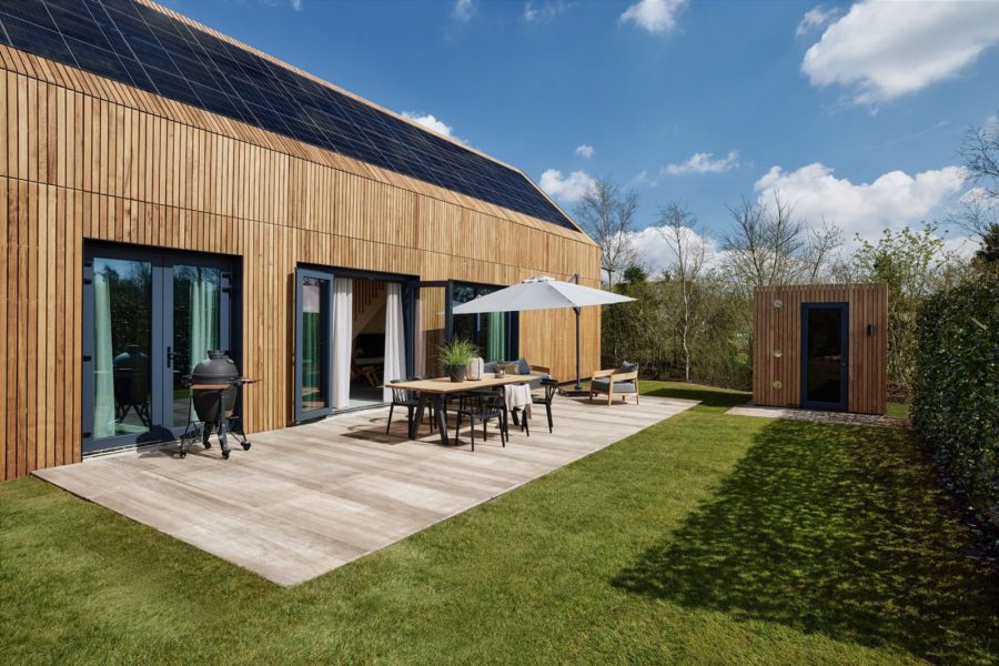 unbrick one met sauna 6 personen in appelscha op vakantiepark brinckerduyn tuin