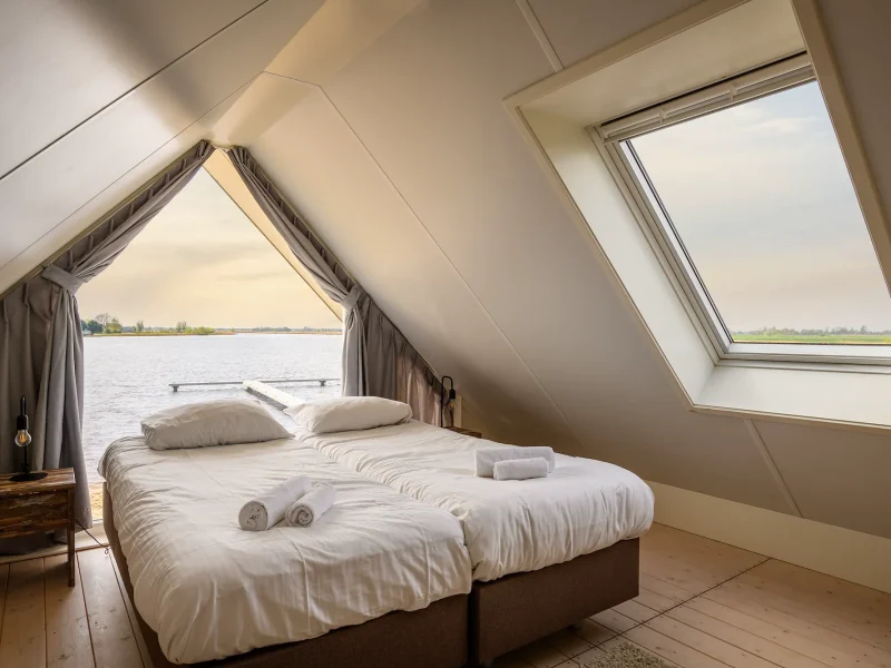 waterpark langelille in langelille strandlodge schelp slaapkamer